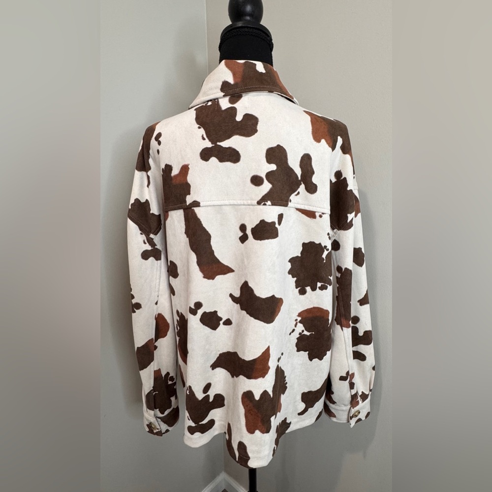 Altar’d State Cow Print Shacket Western Ranchcore Cowgirl Jacket Large - Picture 3 of 10